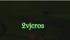 Zrzut ekranu przedstawiający tag gracza w usłudze Xbox Live wyświetlany nad piratem bez ikony czatu