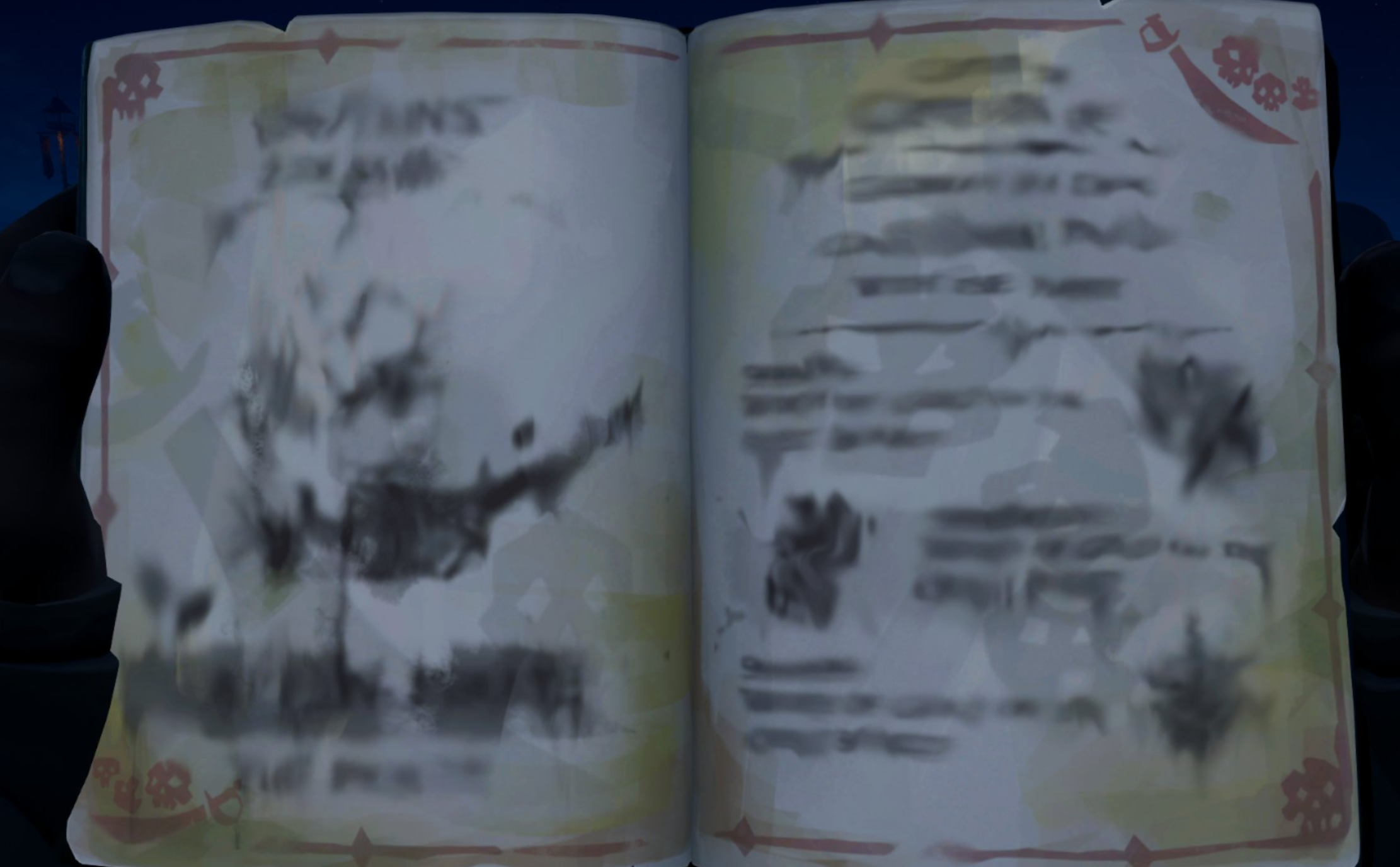 una captura de pantalla que muestra una bitácora del capitán dañada