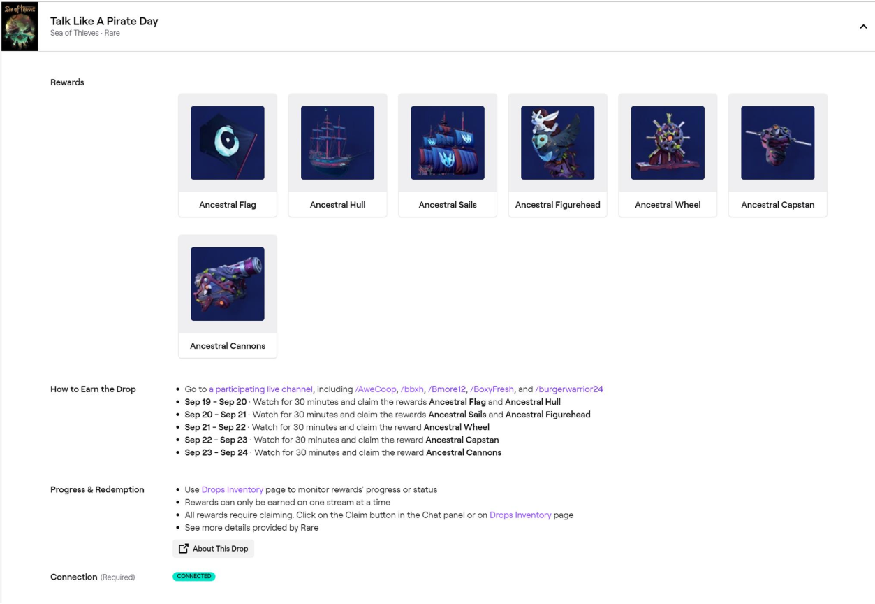 How to get the Sea of Thieves Twitch Prime content